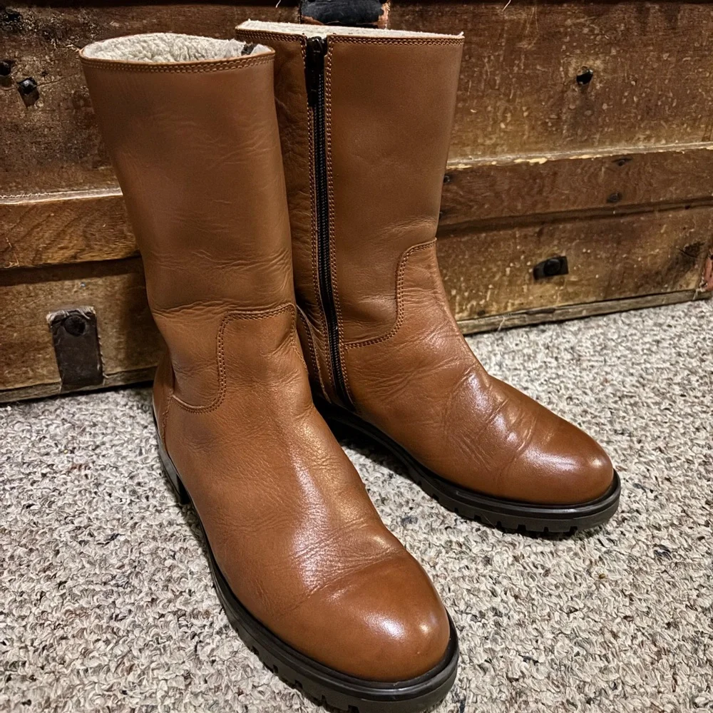 Lamica, Italian Leather, Sherpa Lined, Boots